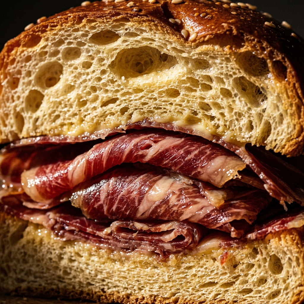 Bocadillo Brioche de Jamón de Bellota Ibérico 50 % Raza Ibérica