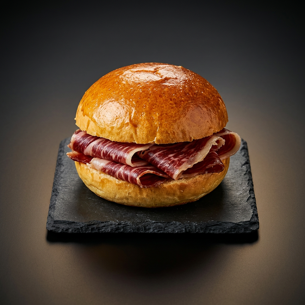 Bocadillo Brioche de Jamón de Bellota 100 % Ibérico · Pata Negra
